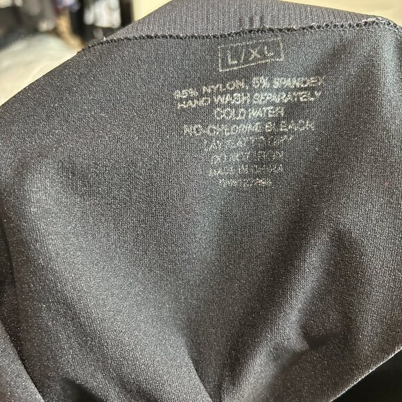 BLACK VERY  HIGH WAIST,  WARM LEGGINGS WITH BOWS ON ANKLES     SIZE XL - Picture 4 of 7